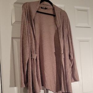 Women's Open Front Cardigan - Soft Brown